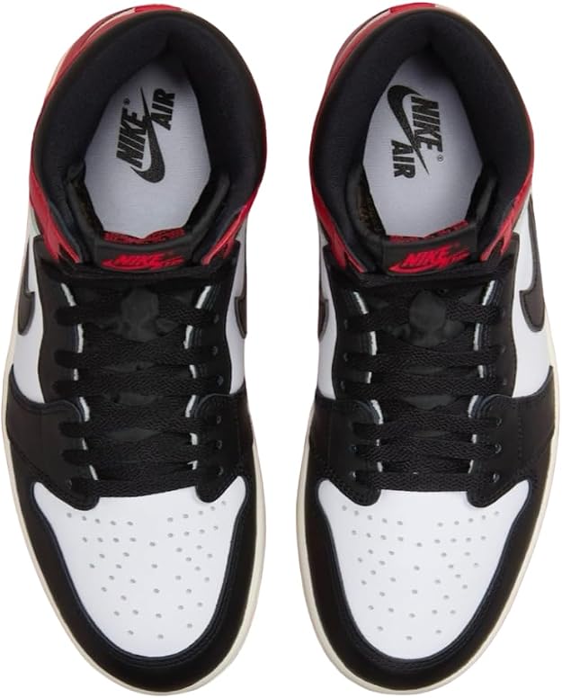 AIR JORDAN 1 Tênis masculino retrô High OG, Branco/Preto Varsity